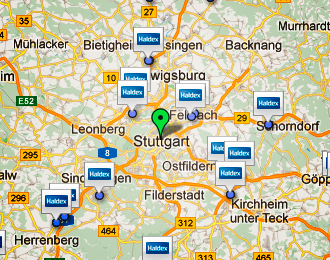 Haldex Distributors Map